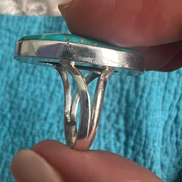 925 Turquoise ring - Picture 8 of 9